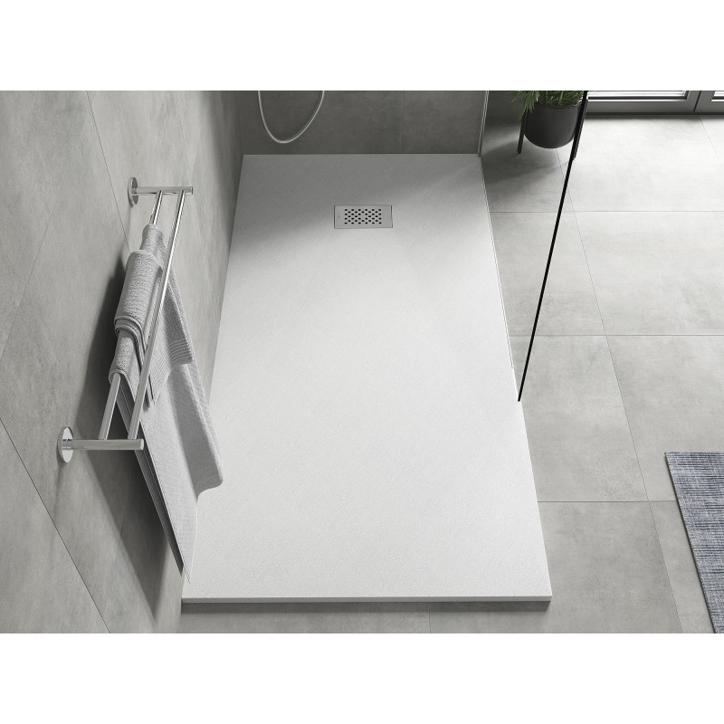 Mexen Hugo obdĺžniková sprchová vanička SMC 180 x 80 cm, biela, kryt inox - 42108018-X