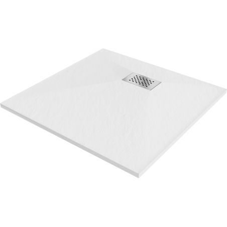 Mexen Hugo štvorcový sprchový kút SMC 90 x 90 cm, biely, krytka inox - 42109090-X