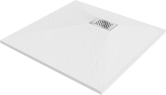 Mexen Hugo štvorcový sprchový kút SMC 90 x 90 cm, biely, krytka inox - 42109090-X