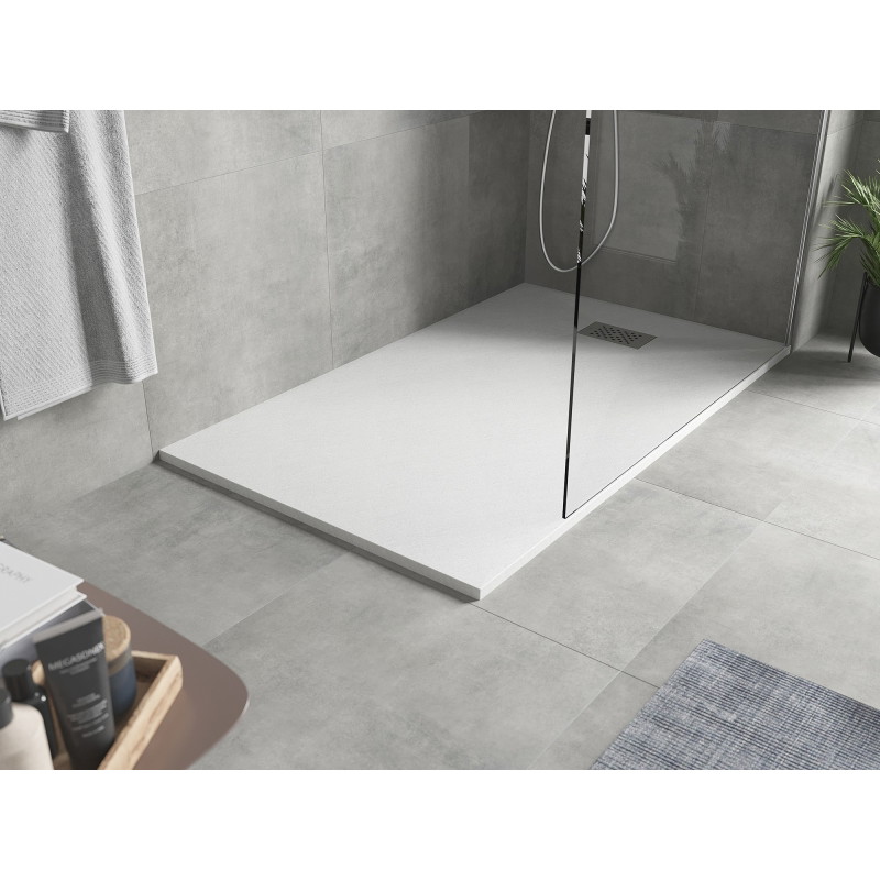 Mexen Hugo obdĺžniková vanička SMC 150 x 90 cm, biela, krytka inox - 42109015-X