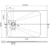 Mexen Hugo obdĺžnikový sprchový kút SMC 150 x 90 cm, biely, kryt inox - 42109015-X