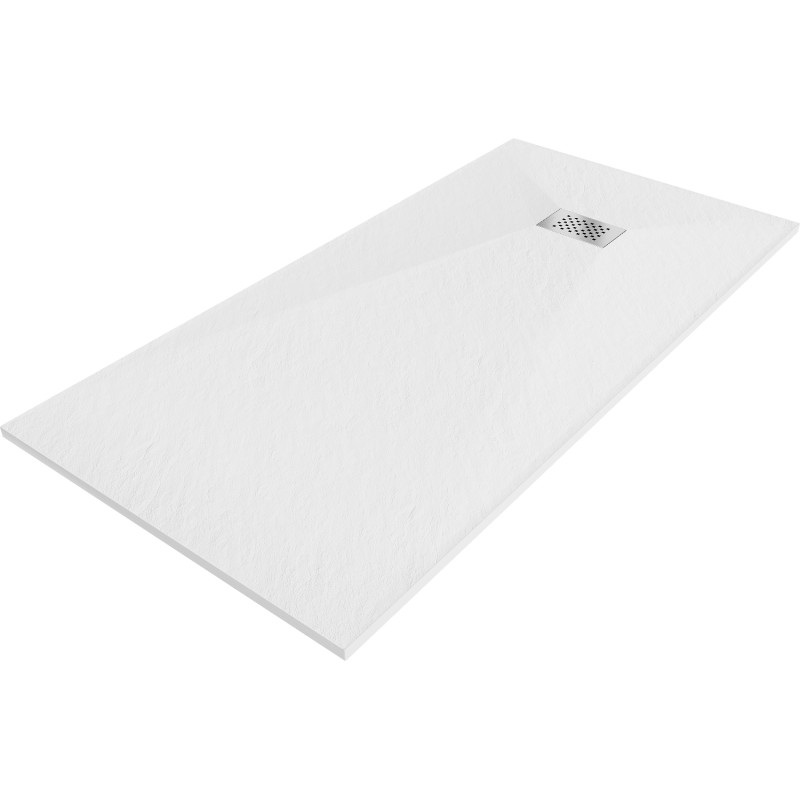 Mexen Hugo obdĺžnikový SMC sprchovací kút 180 x 90 cm, biely, kryt inox - 42109018-X