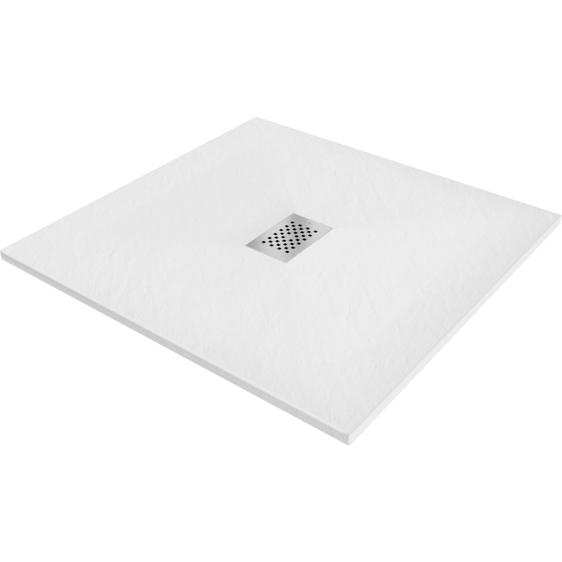Mexen Hugo štvorcový sprchový kút SMC 100 x 100 cm, biely, krytka inox - 42101010-X