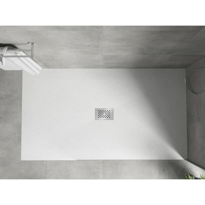 Mexen Hugo obdĺžnikový sprchový kút SMC 180 x 100 cm, biely, krytka z nehrdzavejúcej ocele - 42101018-X