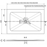 Mexen Hugo obdĺžniková sprchová vanička SMC 150 x 100 cm, biela, kryt inox - 42101015-X