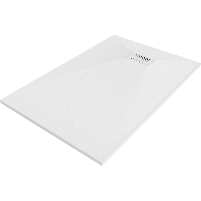 Mexen Hugo brodzik prostokĺaĉtny SMC 90 x 70 cm, biely, maskovnica biela - 42107090-W