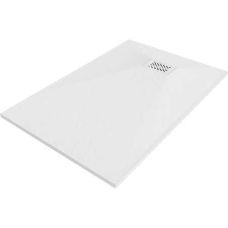 Mexen Hugo brodzik prostokĺaĉtny SMC 90 x 70 cm, biely, maskovnica biela - 42107090-W