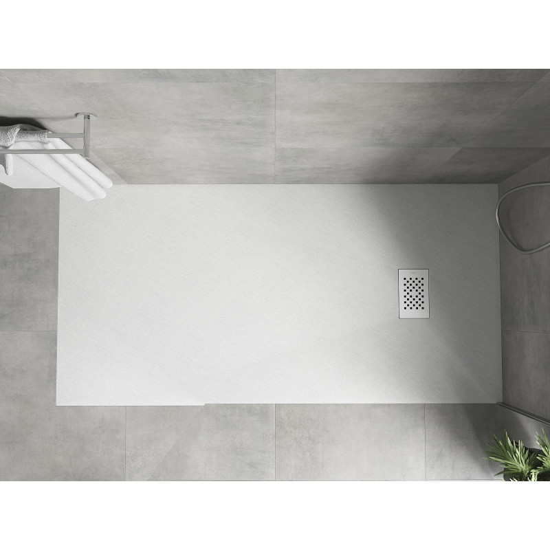 Mexen Hugo obdĺžniková sprchová vanička SMC 170 x 80 cm, biela, krytka biela - 42108017-W