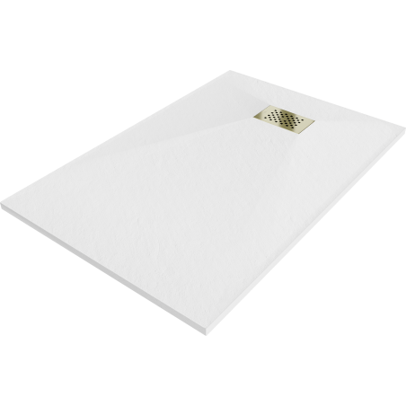 Mexen Hugo obdĺžnikový sprchový kút SMC 120 x 80 cm, biely, krytka zlatá - 42108012-G