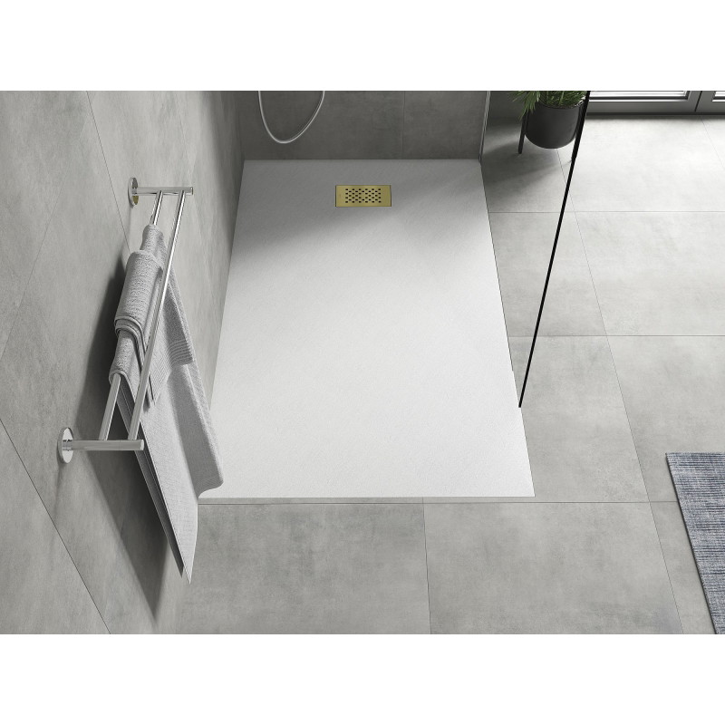 Mexen Hugo obdĺžnikový sprchový kút SMC 150 x 80 cm, biely, zlatý kryt - 42108015-G
