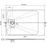 Mexen Hugo obdĺžnikový sprchový kút SMC 150 x 80 cm, biely, zlatý kryt - 42108015-G