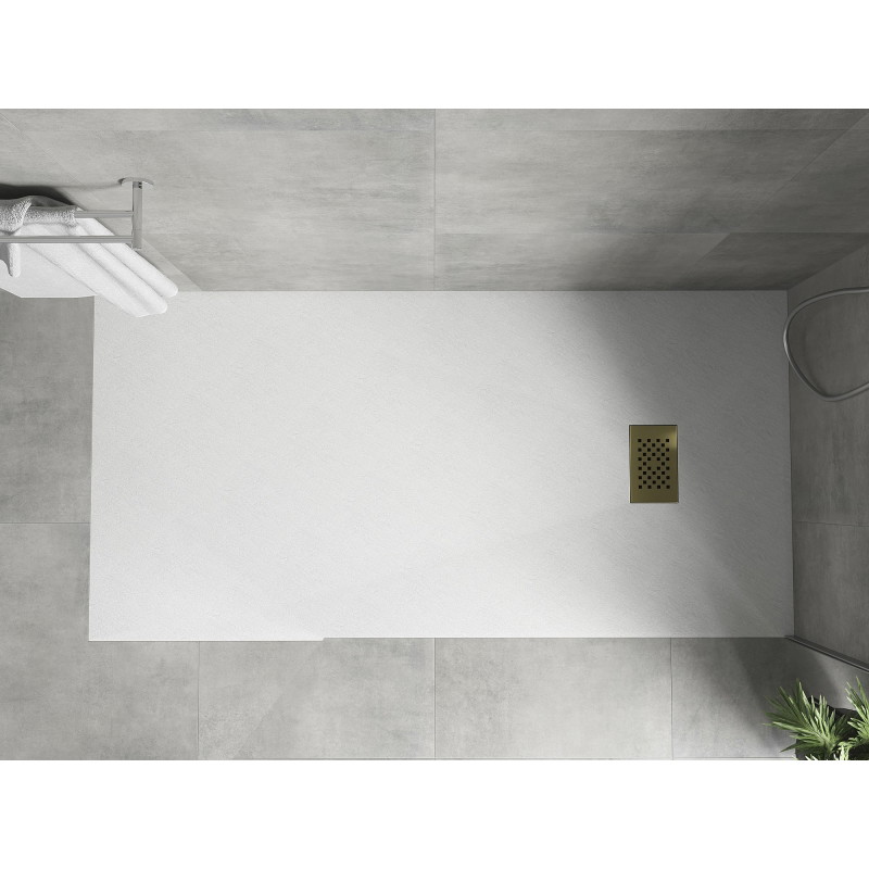Mexen Hugo obdĺžnikový sprchový kút SMC 170 x 80 cm, biely, krytka zlatá - 42108017-G