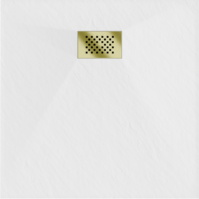 Mexen Hugo štvorcový sprchový kút SMC 90 x 90 cm, biely, so zlatým krytom - 42109090-G