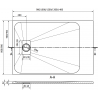 Mexen Hugo obdĺžnikový sprchový kút SMC 100 x 90 cm, biely, zlatý kryt - 42109010-G