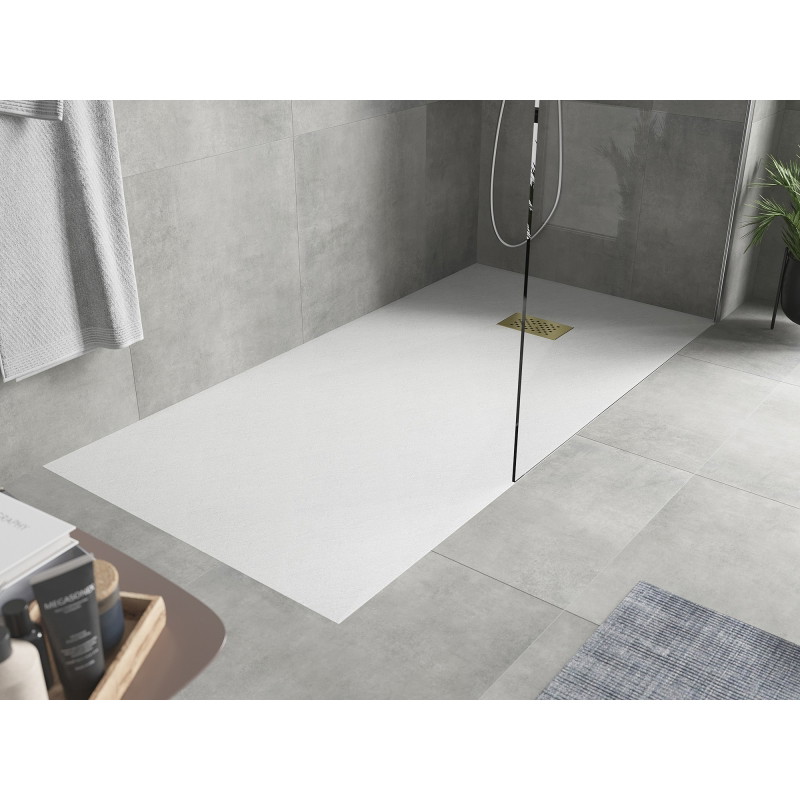 Mexen Hugo pravouhlý sprchový kút SMC 170 x 90 cm, biely, zlatá krytka - 42109017-G