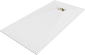 Mexen Hugo sprchový kout obdélníkový SMC 170 x 90 cm, bílý, zlatá krytka - 42109017-G