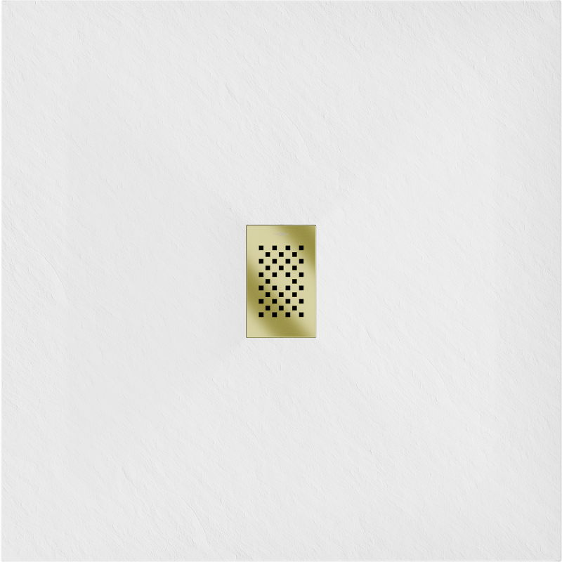 Mexen Hugo štvorcový sprchový kút SMC 100 x 100 cm, biely, krytka zlatá - 42101010-G