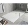Mexen Hugo obdĺžniková sprchová vanička SMC 150 x 100 cm, biela, zlatá krytka - 42101015-G