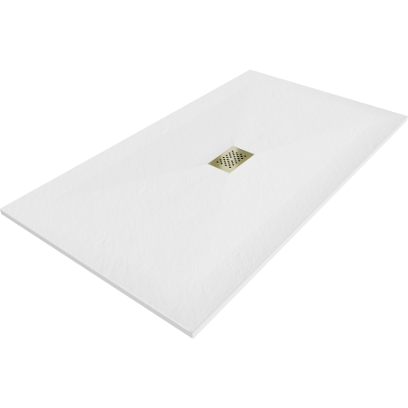 Mexen Hugo obdĺžnikový sprchový kút SMC 150 x 100 cm, biely, krytka zlatá - 42101015-G