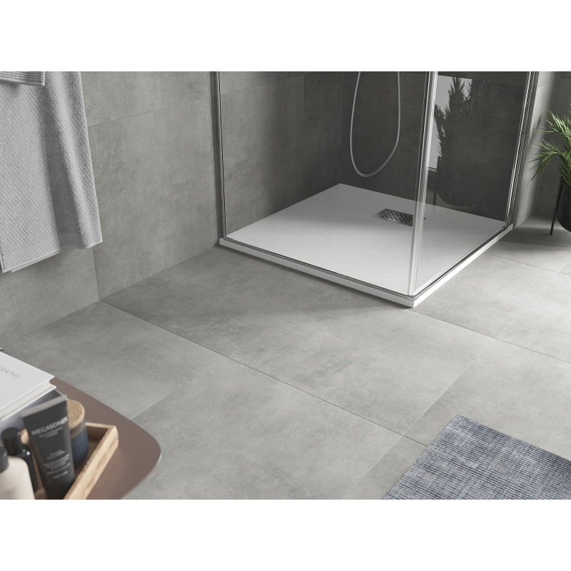 Mexen Hugo štvorcový sprchový kút SMC 90 x 90 cm, biely, kryt inox - 42109090-X