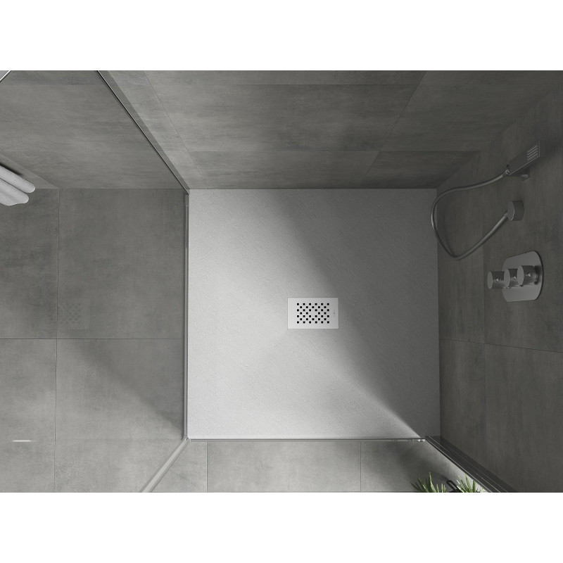 Mexen Hugo štvorcový sprchový kút SMC 100 x 100 cm, biely, biela maskovacia - 42101010-W