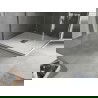 Mexen Hugo štvorcová sprchová vanička SMC 100 x 100 cm, biela, kryt inox - 42101010-X