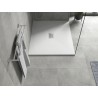 Mexen Hugo obdĺžniková sprchová vanička SMC 110 x 100 cm, biela, krytka inox - 42101011-X