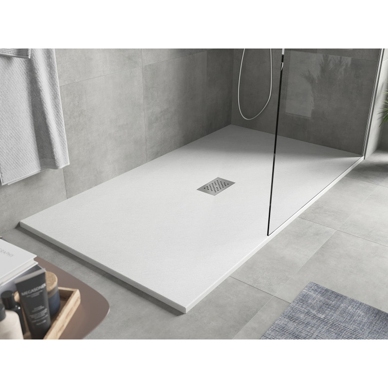 Mexen Hugo obdĺžnikový sprchovací kút SMC 150 x 100 cm, biely, kryt inox - 42101015-X