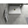 Mexen Hugo štvorecny sprchový kút SMC 100 x 100 cm, biely, zlatý kryt - 42101010-G