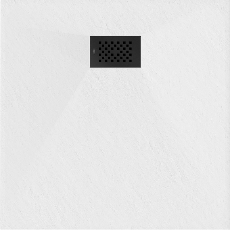 Mexen Hugo štvorcový sprchový kút SMC 70 x 70 cm, biely, čierna krytka - 42107070-B