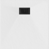Mexen Hugo štvorcový sprchový kút SMC 70 x 70 cm, biely, čierna krytka - 42107070-B