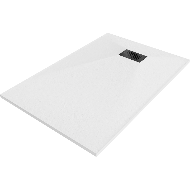 Mexen Hugo obdĺžnikový sprchový kút SMC 90 x 70 cm, biely, čierna krytka - 42107090-B