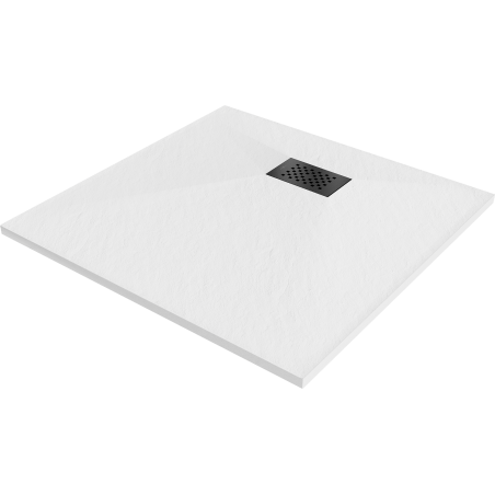 Mexen Hugo štvorec SMC sprchový kút 80 x 80 cm, biely, čierna krytka - 42108080-B