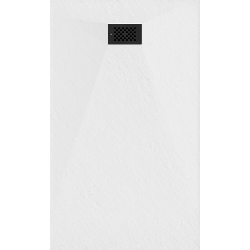 Mexen Hugo obdĺžniková sprchová vanička SMC 160 x 80 cm, biela, čierna krytka - 42108016-B
