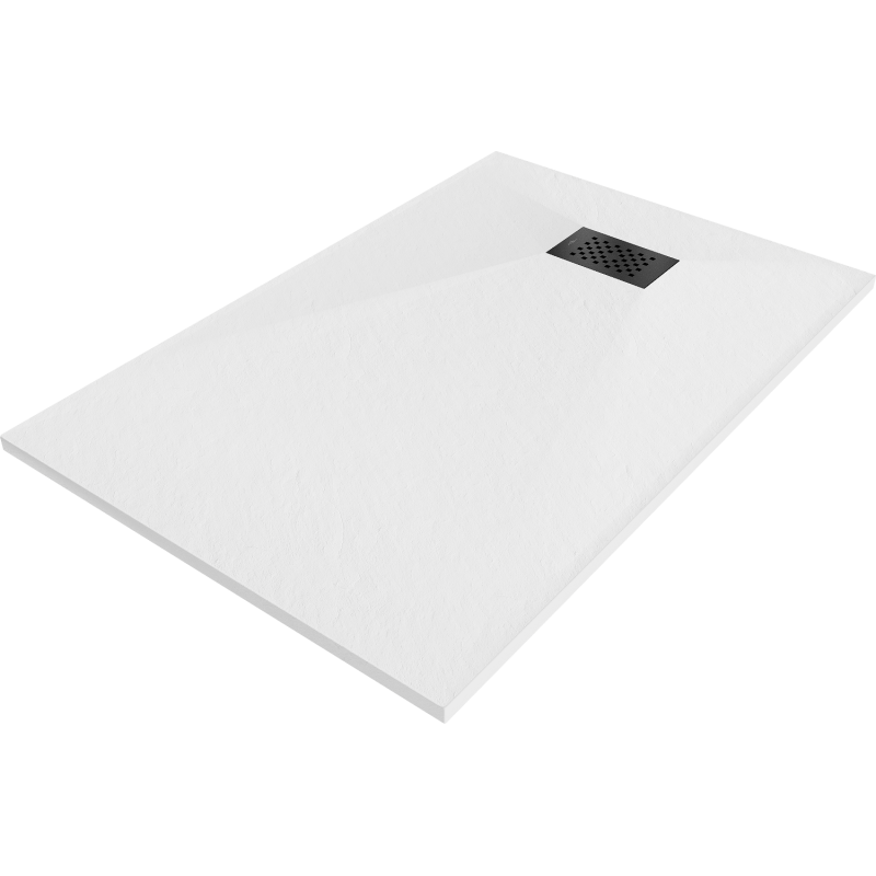 Mexen Hugo obdĺžnikový sprchovací kút SMC 100 x 90 cm, biely, čierna krytka - 42109010-B