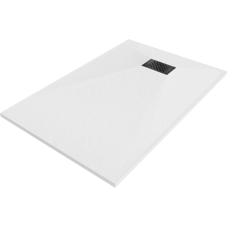 Mexen Hugo obdĺžnikový sprchový kút SMC 100 x 90 cm, biely, čierna krytka - 42109010-B