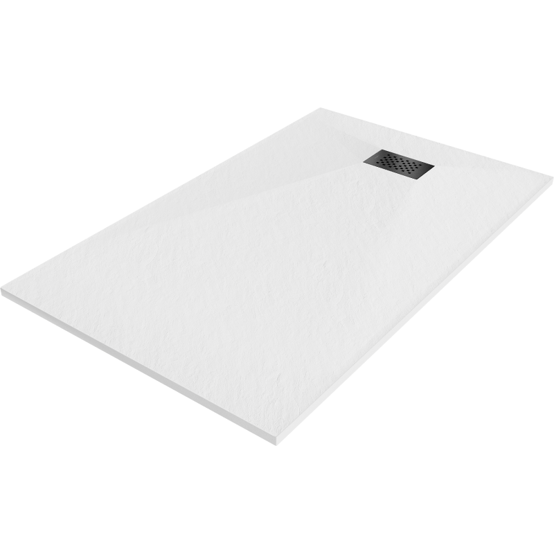 Mexen Hugo obdĺžnikový sprchový kút SMC 150 x 90 cm, biely, čierna krytka - 42109015-B