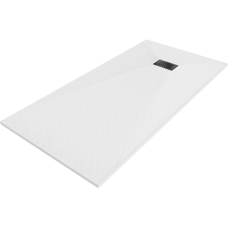 Mexen Hugo obdĺžniková sprchová vanička SMC 170 x 90 cm, biela, čierny kryt - 42109017-B