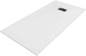 Mexen Hugo obdĺžniková sprchová vanička SMC 170 x 90 cm, biela, čierny kryt - 42109017-B