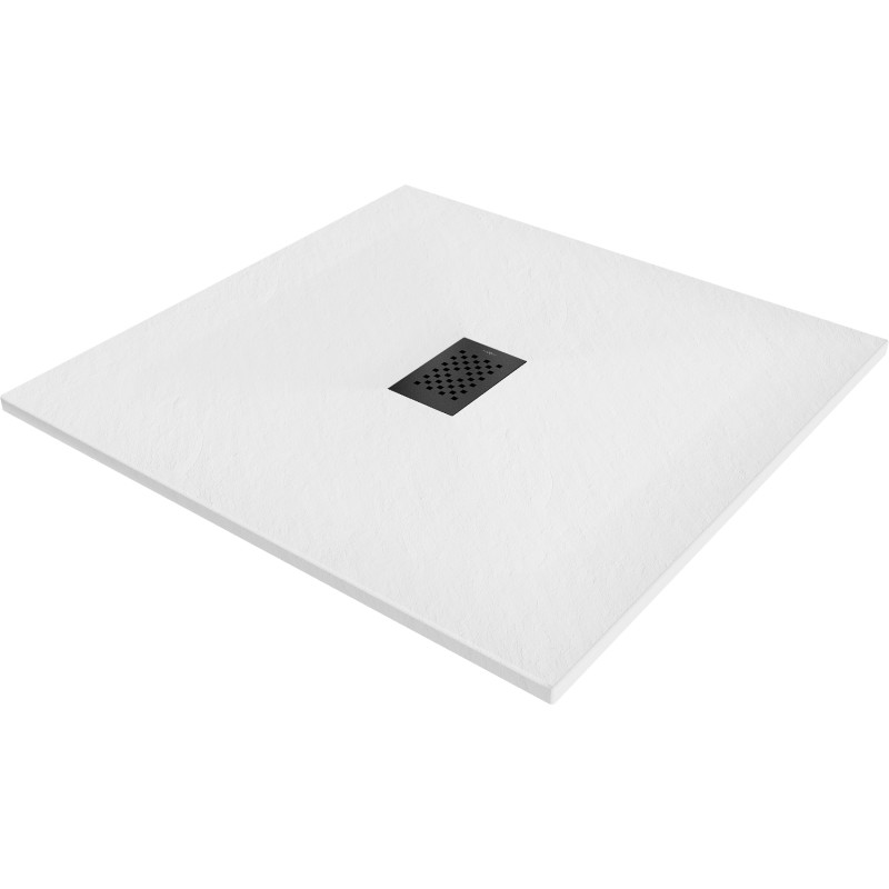Mexen Hugo štvorcový sprchový kút SMC 100 x 100 cm, biely, čierny kryt - 42101010-B