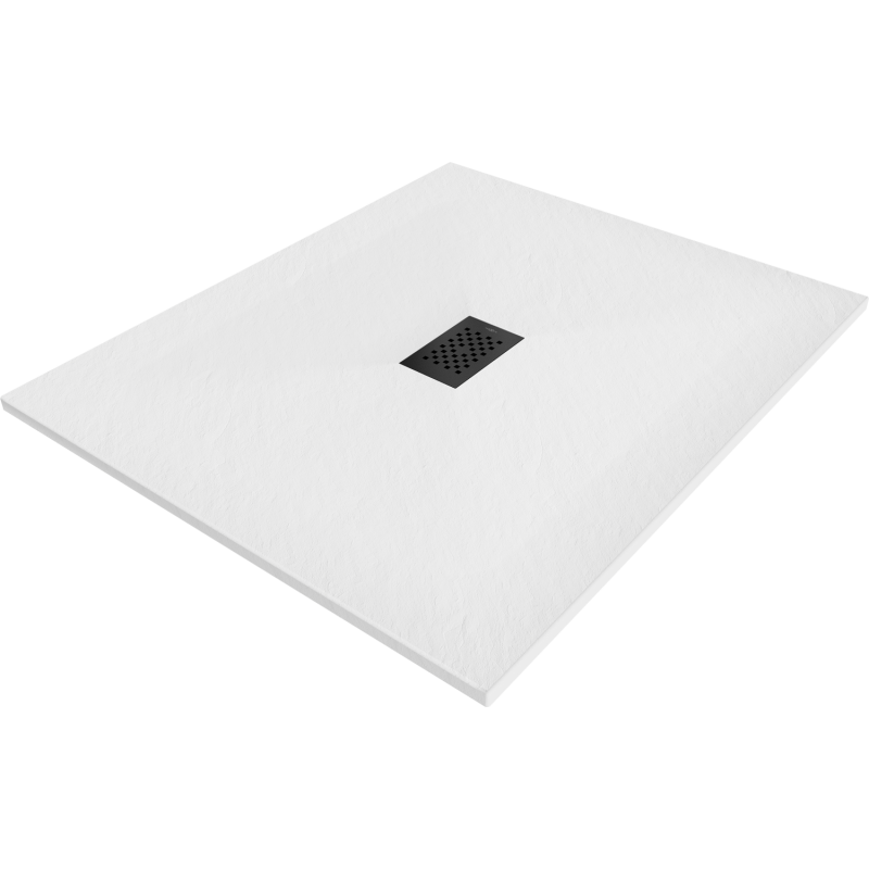 Mexen Hugo obdĺžniková vanička SMC 130 x 100 cm, biela, čierna krytka - 42101013-B