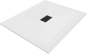 Mexen Hugo obdĺžniková vanička SMC 140 x 100 cm, biela, kryt čierny - 42101014-B