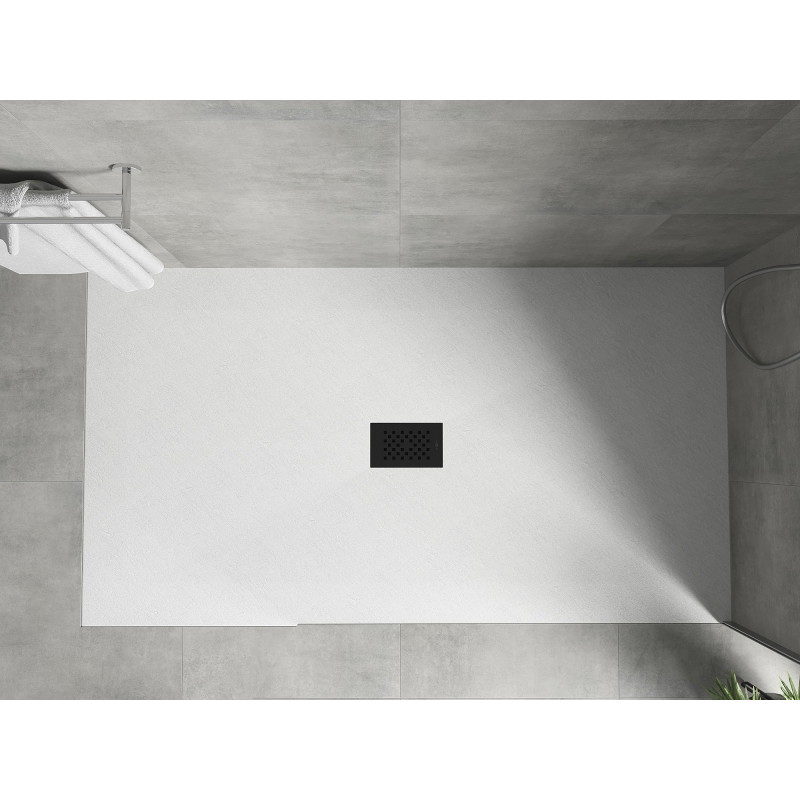 Mexen Hugo pravoúhlová sprchová vanička SMC 170 x 100 cm, biela, čierna krytka - 42101017-B