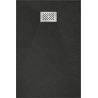 Mexen Hugo sprchový box obdélníkový SMC 80 x 70 cm, černý, kryt inox - 42707080-X