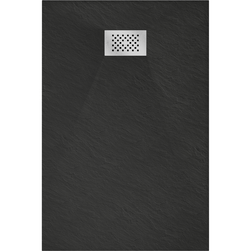 Mexen Hugo obdĺžniková sprchová vanička SMC 100 x 70 cm, čierna, krytka inox - 42707010-X