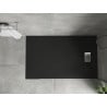 Mexen Hugo obdĺžnikový sprchový kút SMC 140 x 70 cm, čierny, krytka inox - 42707014-X
