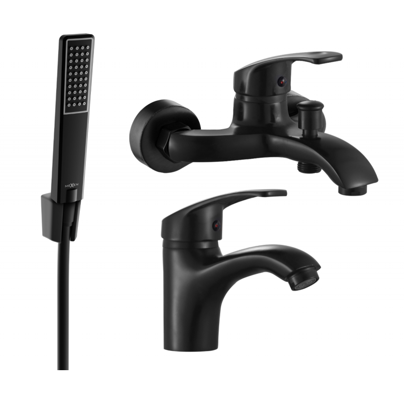 Mexen Fabia R72 kúpeľňový set, čierny - 746503R72-70