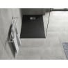 Mexen Hugo obdĺžniková sprchová vanička SMC 100 x 80 cm, čierna, krytka inox - 42708010-X