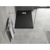 Mexen Hugo obdĺžnikový sprchový kút SMC 120 x 80 cm, čierny, maskovacia krytka inox - 42708012-X