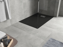 Mexen Hugo obdĺžniková sprchová vanička SMC 100 x 80 cm, čierna, krytka inox - 42708010-X